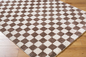 Livabliss Fossay Art Deco High Pile Polyester Shag Rug Woven in Turkey for Entryways Light Beige, Da 2'7" x 7'3" FSG2328-2773
