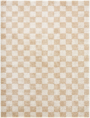 Livabliss Fossay Art Deco Shag Rug Soft Polyester Pile Machine Woven Accent for Any Room Light Beige, Be 7'10" x 10' FSG2329-71010