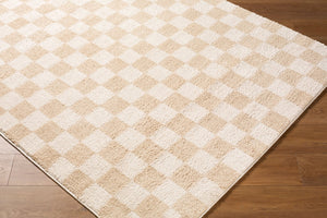 Livabliss Fossay Art Deco Shag Rug Soft Polyester Pile Machine Woven Accent for Any Room Light Beige, Be 7'10" x 10' FSG2329-71010