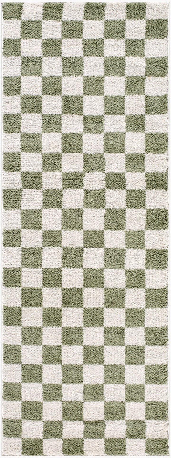 Livabliss Fossay Art Deco High Pile Shag Rug Soft Polyester Accent for Bedroom or Entryway Light Beige, Gr 2'7" x 7'3" FSG2330-2773