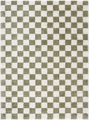 Livabliss Fossay Art Deco High Pile Shag Rug Soft Polyester Accent for Bedroom or Entryway Light Beige, Gr 6'7" x 9' FSG2330-679