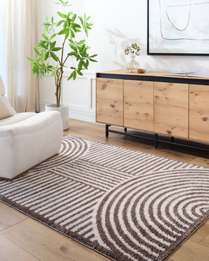 Livabliss Fossay High Pile Shag Area Rug Machine Woven Polyester for Bedroom or Bathroom Warmth Light Beige, Da 2'7" x 7'3" FSG2331-2773