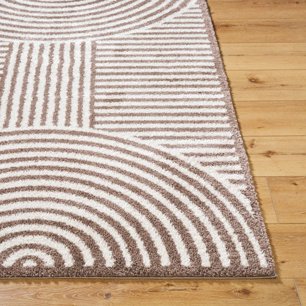 Livabliss Fossay High Pile Shag Area Rug Machine Woven Polyester for Bedroom or Bathroom Warmth Light Beige, Da 6'7" x 9' FSG2331-679