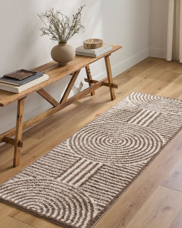 Livabliss Fossay High Pile Shag Area Rug Machine Woven Polyester for Bedroom or Bathroom Warmth Light Beige, Da 6'7" x 9' FSG2331-679