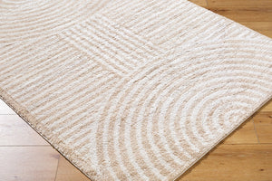 Livabliss Fossay Art Deco High Pile Shag Rug Machine Woven Polyester for Bedroom or Entryway Light Beige, Be 7'10" x 10' FSG2332-71010