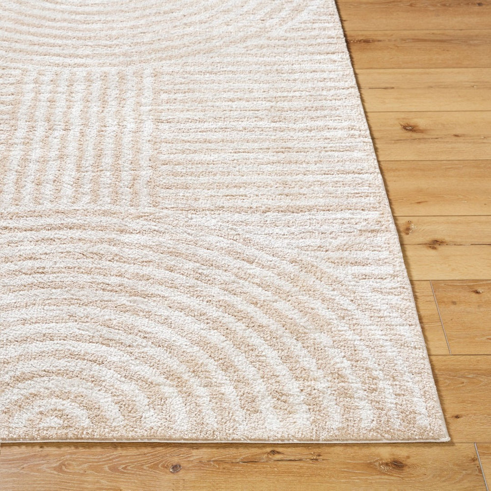 Livabliss Fossay Art Deco High Pile Shag Rug Machine Woven Polyester for Bedroom or Entryway Light Beige, Be 2'7" x 7'3" FSG2332-2773