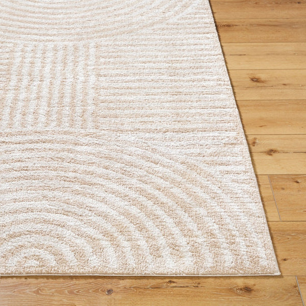 Livabliss Fossay Art Deco High Pile Shag Rug Machine Woven Polyester for Bedroom or Entryway Light Beige, Be 7'10" x 10' FSG2332-71010