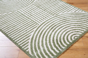 Livabliss Fossay Shag Polyester Area Rug Art Deco Plush Pile for Bedroom or Entryway Light Beige, Gr 2'7" x 7'3" FSG2333-2773