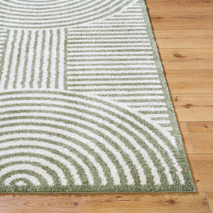 Livabliss Fossay Shag Polyester Area Rug Art Deco Plush Pile for Bedroom or Entryway Light Beige, Gr 2'7" x 7'3" FSG2333-2773