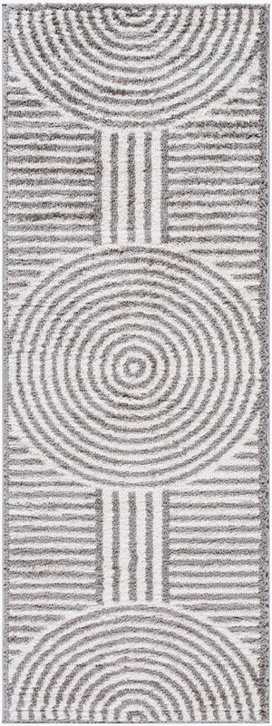 Livabliss Fossay Shag Art Deco Polyester High Pile Rug Machine Woven Plush Entryway Accent Light Beige, Ch 2'7" x 7'3" FSG2334-2773
