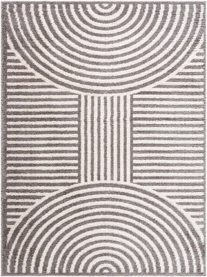 Livabliss Fossay Shag Art Deco Polyester High Pile Rug Machine Woven Plush Entryway Accent Light Beige, Ch 7'10" x 10' FSG2334-71010