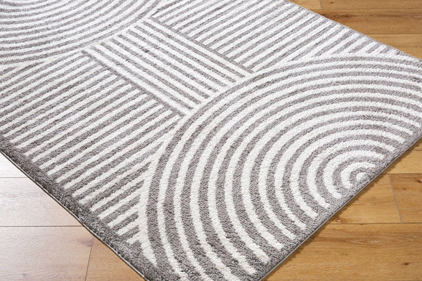 Livabliss Fossay Shag Art Deco Polyester High Pile Rug Machine Woven Plush Entryway Accent Light Beige, Ch 7'10" x 10' FSG2334-71010