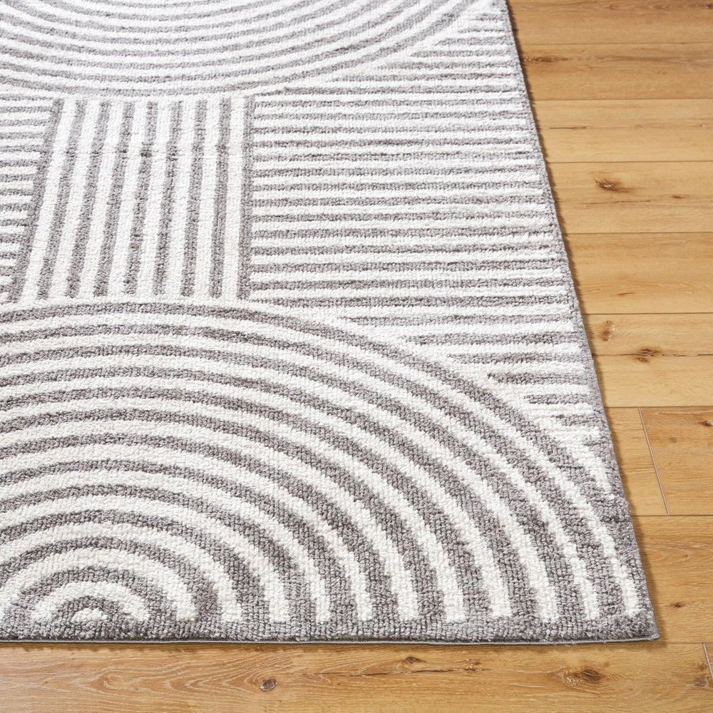 Livabliss Fossay Shag Art Deco Polyester High Pile Rug Machine Woven Plush Entryway Accent Light Beige, Ch 7'10" x 10' FSG2334-71010