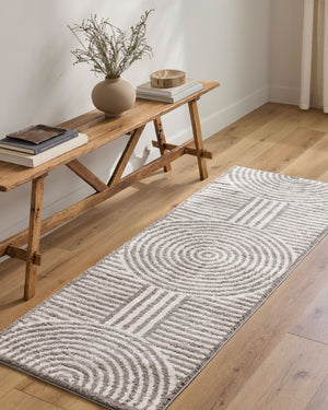 Livabliss Fossay Shag Art Deco Polyester High Pile Rug Machine Woven Plush Entryway Accent Light Beige, Ch 7'10" x 10' FSG2334-71010