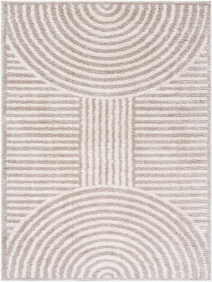 Livabliss Fossay High Pile Shag Area Rug Soft Polyester Plush Accent for Bedroom or Entryway Light Beige, Me 7'10" x 10' FSG2335-71010