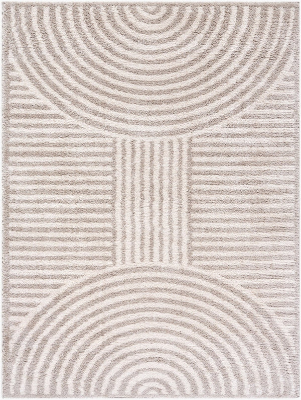 Livabliss Fossay High Pile Shag Area Rug Soft Polyester Plush Accent for Bedroom or Entryway Light Beige, Me 7'10" x 10' FSG2335-71010