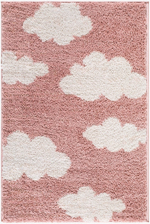 Livabliss Fossay High Pile Shag Rug Plush Polyester Accent for Modern Bedroom or Entryway Rose, Ivory 2'7" x 7'3" FSG2350-2773