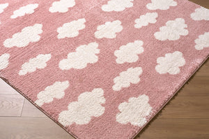 Livabliss Fossay High Pile Shag Rug Plush Polyester Accent for Modern Bedroom or Entryway Rose, Ivory 2'7" x 7'3" FSG2350-2773