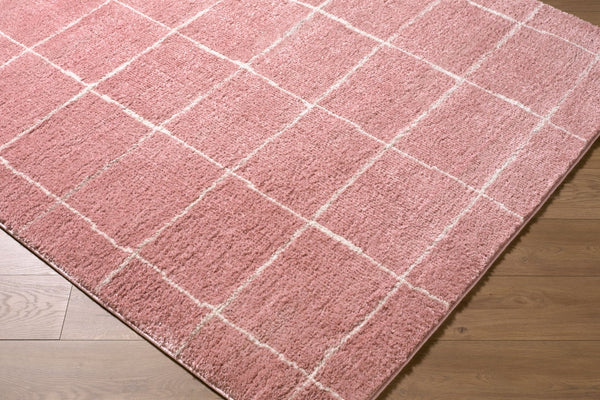 Livabliss Fossay Plush Shag Area Rug Machine Woven Polyester for Bedroom or Living Room Rose, Ivory 6'7" x 9' FSG2351-679