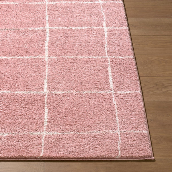 Livabliss Fossay Plush Shag Area Rug Machine Woven Polyester for Bedroom or Living Room Rose, Ivory 6'7" x 9' FSG2351-679
