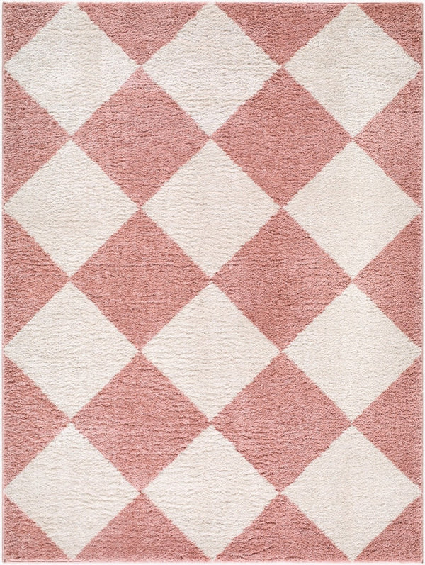 Livabliss Fossay Plush Polyester Shag Rug Modern Bedside or Entryway Accent Turkish Woven Rose, Ivory 7'10" x 10' FSG2355-71010