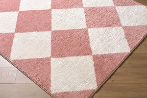 Livabliss Fossay Plush Polyester Shag Rug Modern Bedside or Entryway Accent Turkish Woven Rose, Ivory 7'10" x 10' FSG2355-71010