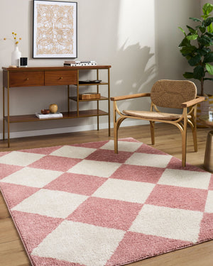 Livabliss Fossay Plush Polyester Shag Rug Modern Bedside or Entryway Accent Turkish Woven Rose, Ivory 7'10" x 10' FSG2355-71010