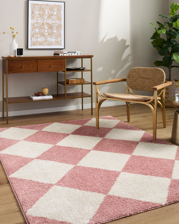 Livabliss Fossay Plush Polyester Shag Rug Modern Bedside or Entryway Accent Turkish Woven Rose, Ivory 7'10" x 10' FSG2355-71010