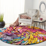 Safavieh Fiesta Shag 373 FSG373 Power Loomed Shag & Flokati Rug Multi FSG373M-5SQ