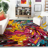 Safavieh Fiesta Shag 373 FSG373 Power Loomed Shag & Flokati Rug Multi FSG373M-5SQ