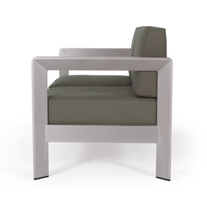 English Elm Aviara Outdoor Loveseat Lightweight Aluminum Frame Deep Seat Patio Lounge 64078.00