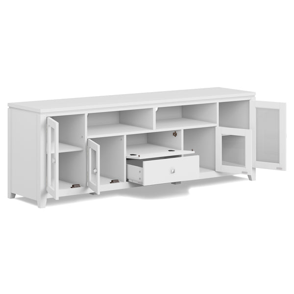 English Elm Cosmopolitan 72" Wide White Tv Media Stand – Modern Storage Solution For Stylish Living Rooms B136P158556