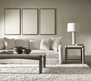 Bernhardt Bernhardt Ashbrook Side Table With Floating Scooped Top, Sandblasted Ash Base & Puzzle-Fit Legs 462111