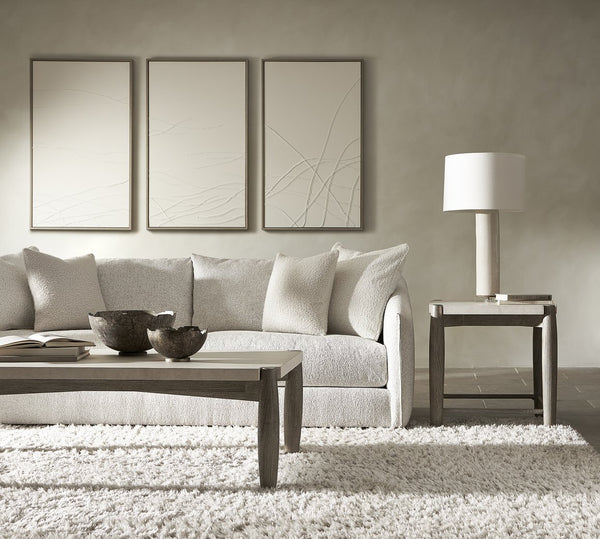 Bernhardt Bernhardt Ashbrook Side Table With Floating Scooped Top, Sandblasted Ash Base & Puzzle-Fit Legs 462111