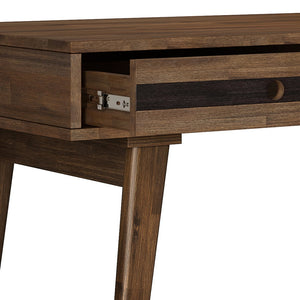 English Elm Clarkson Desk - Handcrafted Solid Acacia Wood In Rustic Natural Aged Brown For Home Office Style B136P158778