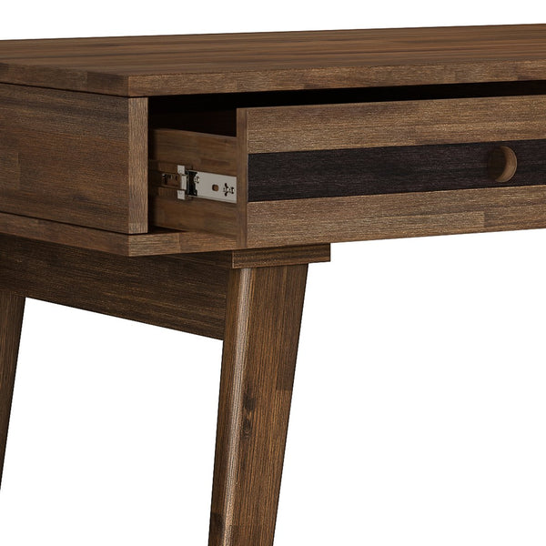 English Elm Clarkson Desk - Handcrafted Solid Acacia Wood In Rustic Natural Aged Brown For Home Office Style B136P158778