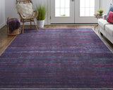 Feizy Rugs Voss Polyester Machine Made Casual Rug Blue/Purple 7'-10" x 9'-10"