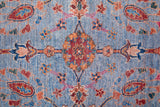 Feizy Rugs Rawlins Polyester Machine Made Vintage Rug Gray/Blue/Red 7'-10" x 9'-10"