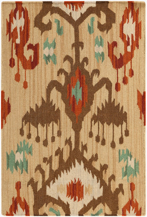 Surya Frontier Ft-103 Handmade 2' X 3' Wool Rug - Modern Decor, Durable, Easy Care, Natural Charm Tan Wool Ft113-23