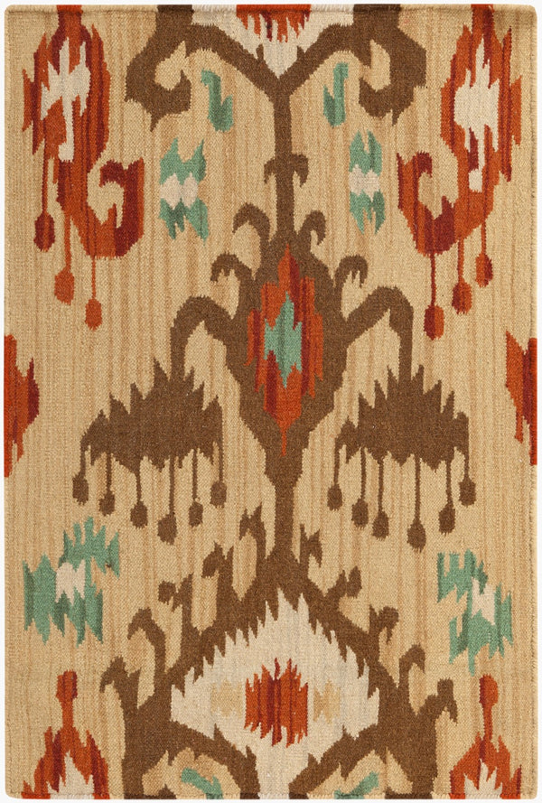 Surya Frontier Ft-103 Handmade 2' X 3' Wool Rug - Modern Decor, Durable, Easy Care, Natural Charm Tan Wool Ft113-23