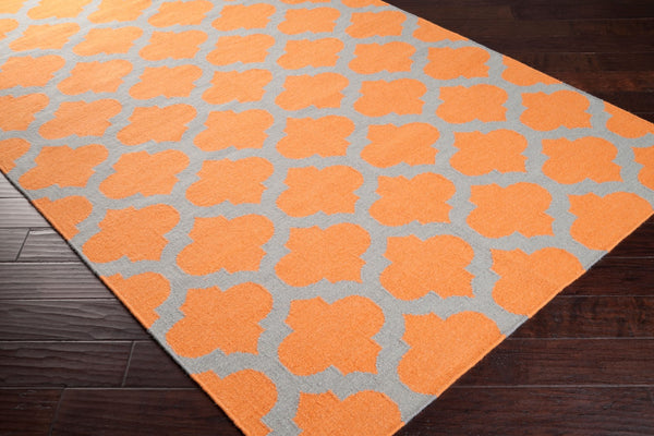 Surya Frontier Ft-103 Handmade 2' X 3' Wool Rug - Modern Decor, Durable, Easy Care, Natural Charm Orange Wool Ft119-3656
