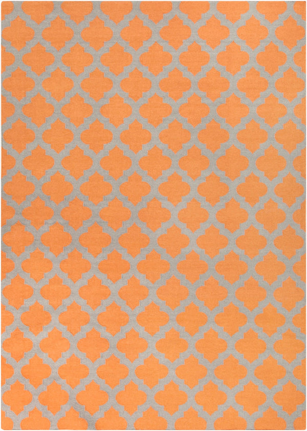 Surya Frontier Ft-103 Handmade 2' X 3' Wool Rug - Modern Decor, Durable, Easy Care, Natural Charm Orange Wool Ft119-811