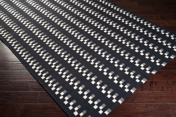 Surya Frontier Ft-103 Handmade 2' X 3' Wool Rug - Modern Decor, Durable, Easy Care, Natural Charm Black Wool Ft135-811