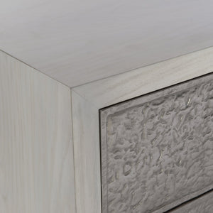 Bernhardt Bernhardt Hybrid Dresser With Figured Walnut Veneers, Textured Cast-Aluminum Fronts & Open Shelf 309056