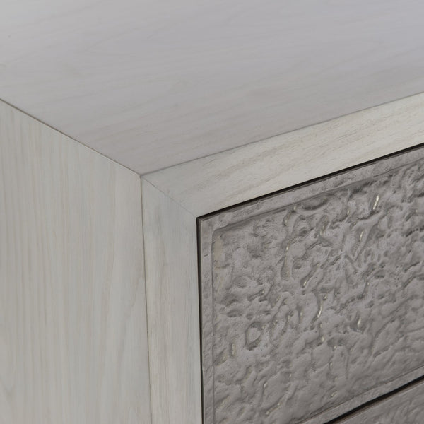 Bernhardt Bernhardt Hybrid Dresser With Figured Walnut Veneers, Textured Cast-Aluminum Fronts & Open Shelf 309056