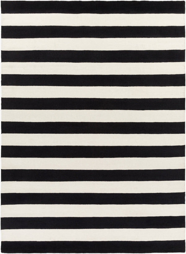 Surya Frontier Ft-220 Handmade 2' X 3' Wool Rug - Durable, Modern Decor With Natural Charm & Warranty Black Wool Ft295-811