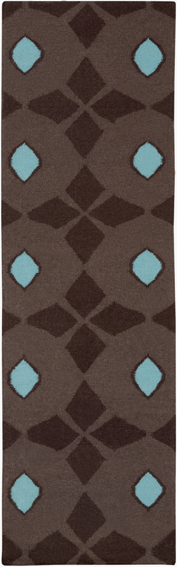 Surya Frontier Ft-304 Handmade 2' X 3' Wool Rug - Modern, Durable Design For Effortless Home Decor Style Dark Brown Wool Ft352-268