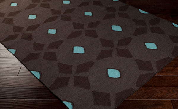 Surya Frontier Ft-304 Handmade 2' X 3' Wool Rug - Modern, Durable Design For Effortless Home Decor Style Dark Brown Wool Ft352-268