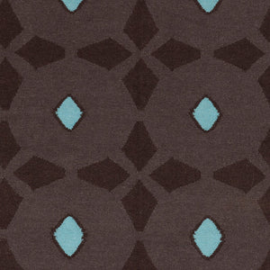 Surya Frontier Ft-304 Handmade 2' X 3' Wool Rug - Modern, Durable Design For Effortless Home Decor Style Dark Brown Wool Ft352-268