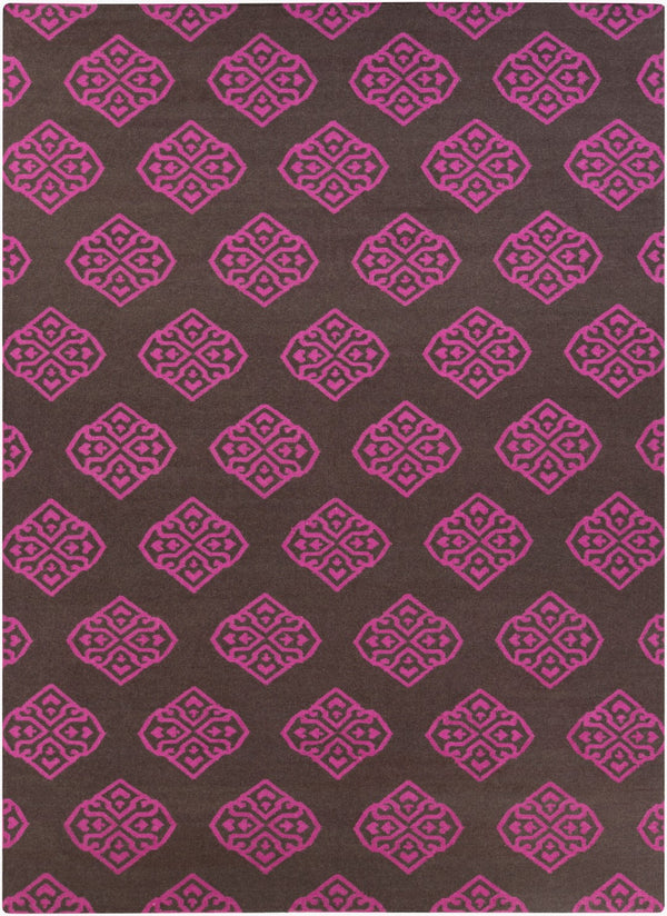 Surya Frontier Ft-304 Handmade 2' X 3' Wool Rug - Modern, Durable Design For Effortless Home Decor Style Medium Purple Wool Ft365-811